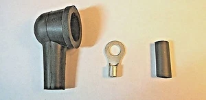 Battery Terminal Boot for Alternator With 1/4 Inch Ring Terminal + Shrink Tube - Picture 1 of 6