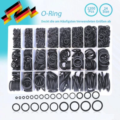 1200pcs O Ring Sortiment Dichtringe Oringe NBR Gummi Oring Dichtung Set O-Ringe - Bild 1 von 4