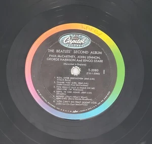 THE BEATLES "Second Album" 1964 Mono Vinyl LP T-2080 NO COVER, TESTED - Picture 1 of 3