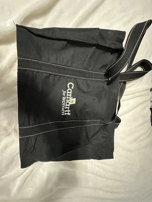 Carhartt For Women Tote Bag Black Canvas 14 x 12 x 4.5 Carry All Pockets Zipper - Image 1 of 4