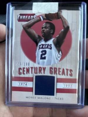 2014-15 Panini Threads Century Greats Threads Moses Malone #18 HOF - Image 1 of 2