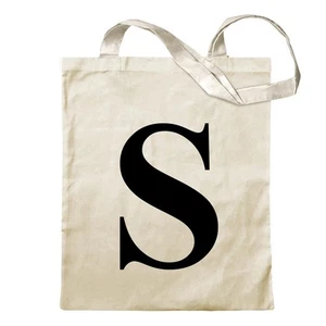 Buchstabe S - Alphabet Jutebeutel in 12 verschiedenen Farben - Tragetasche bedr - Picture 1 of 91