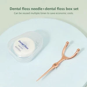 Handle Toothpicks Set Reusable Oral Cleaning Tools Simple Floss Teeth Cleaner - Picture 1 of 10