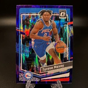 2023-24 Panini Donruss Optic Purple Shock Prizm Tyrese Maxey #70 76ers - Picture 1 of 2