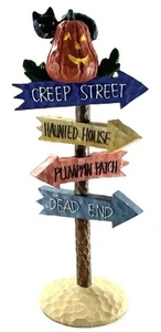 "Estatuilla caprichosa de letrero de Halloween - parche de calabaza casa embrujada de calle Creep 12""" - Imagen 1 de 4