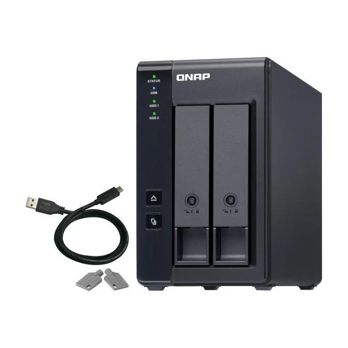 Expansion unit for NAS TOWER QNAP TR-002 x2HDD - USB 3.1 type-C hardware RAID ex
