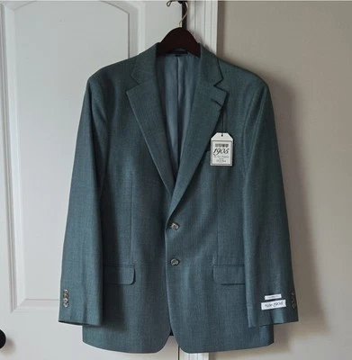 Blazer Esportivo Verde Jos. A. Bank com Lapela Entalhada Ajuste Personalizado Tamanho 43R - Imagem 1 de 4