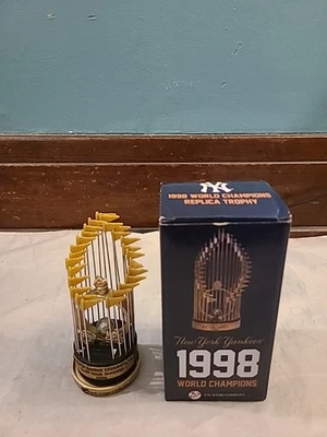 NY Yankees 1998 World Series Championship Replica Trophy Statue- With Box-As Is  - Image 1 of 4