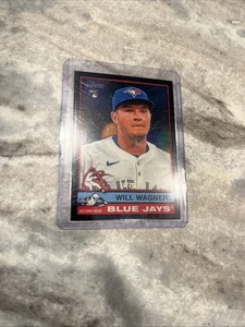 2025 Topps Heritage Ssp Will Wagner Black Holo Rc 20/76 - Bild 1 von 5