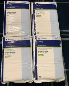 56 Stück Covidien Curity Unisex Einweg Jugend Hose Unterwäsche*L/XL*60-125 LB - Bild 1 von 4
