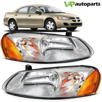 Par de montaje de faros para Chrysler Sebring 2001-2006 Dodge Stratus 2001-2003 Foto 1 de 4