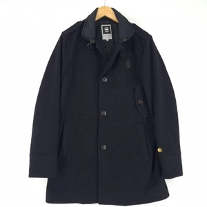 Vintage G-Star Coat Wool Mix Black Decoy Garber Trenchcoat Gg9 Size L - Picture 1 of 9