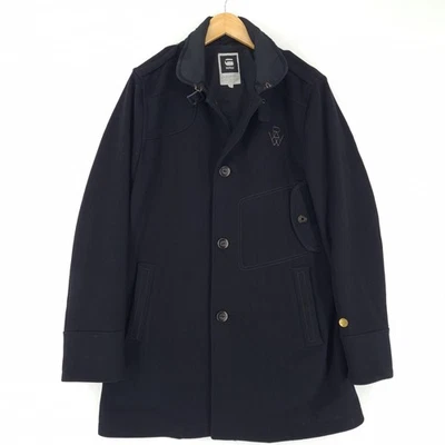 Vintage G-Star Coat Wool Blend Black Decoy Garber Trench GG9 Size L - Image 1 of 4