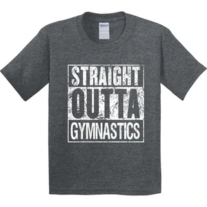 Inktastic Straight Outta Gymnastics Youth T-Shirt School Activities Training Gym - Picture 1 of 1
