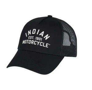 Genuine Indian Motorcycles Black IMC Trucker Cap - Picture 1 of 4