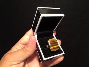 Bague femme réglable Argent 925 avec Oeil de tigre / Silver Adjustable ring!! - Imagen 1 de 1