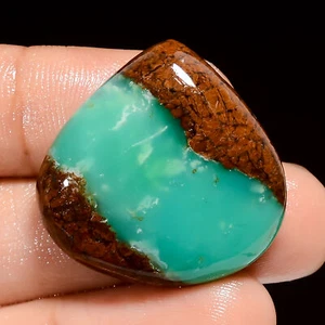 Natural Bio Chrysoprase Heart Shape Cabochon Gemstone 43 Ct. 27X27X7 mm OA-9102 - Picture 1 of 5