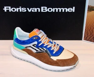 FLORIS VAN BOMMEL Schnürer Leder-Sneaker Halbschuh NOPPI Blue - Neu&OVP ! - Bild 1 von 10