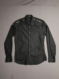 Camisa GIVENCHY Hombre Talla L 15 3/4 40 Delgada Negra Algodón Manga Larga Cremalleras Usada en Excelente Condición 👌 - Imagen 1 de 13