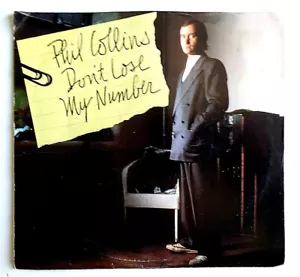 PHIL COLLINS Don't Lose My Number 45rpm Vinyl Record 1985 7-89536 Picture Sleeve - Imagen 1 de 4