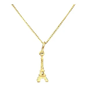 9ct 9K Yellow Gold Paris Eiffel Tower Charm Pendant 0.93 Grams. Brand New - Picture 1 of 5