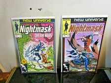 New Universe Nightmask Comics by Marvel Comics - Issues 3-4  1986 BAGGED BOARDED
