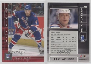 2001-02 ITG Be A Player Memorabilia Ruby /200 Pavel Bure #480 HOF