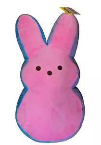 NEW Peeps Plush Pillow Easter Bunny Rabbit Rainbow 17" Pink Blue Yellow Purple - Picture 1 of 4