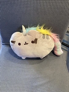 Gund SOFT Gray Grey UNICORN PUSHEEN CAT W/ SOUND Plush STUFFED ANIMAL Toy 11” - Picture 1 of 8