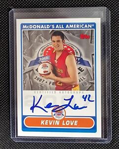 Kevin Love 2007-08 Topps McDonald's All American Auto RC 2007 #KL Auto RARE