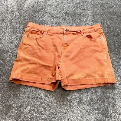 Pantalones Cortos Vaqueros Old Navy Boyfriend Para Mujer 18 Coral Naranja Denim Bolsillo Corte 4" Foto 1 de 4