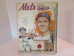 New York Mets Official Yearbook 1968 Shea Stadium Autographed Swoboda Page  LotH - Picture 1 of 11