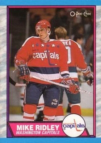 #165 Mike Ridley - Washington Capitals - 1989-90 O-Pee-Chee Hockey - Image 1 of 1