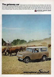 International Scout 1968 ""The Getaway Car"" anuncio original impreso en color - Imagen 1 de 1
