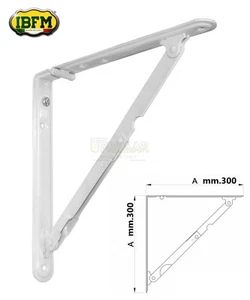 REGGIMENSOLA PIEGHEVOLE 300x300 COPPIA SUPPORTI MENSOLA RIPIANI LEGNO STAFFA - Foto 1 di 1