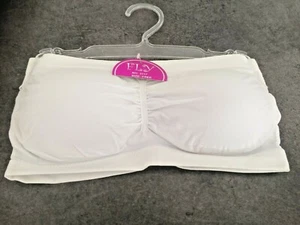 BANDEAU BRASSIERE SANS ARMATURE REMBOURER MAINTIEN PARFAIT COULEUR BLANC S/M - Picture 1 of 2