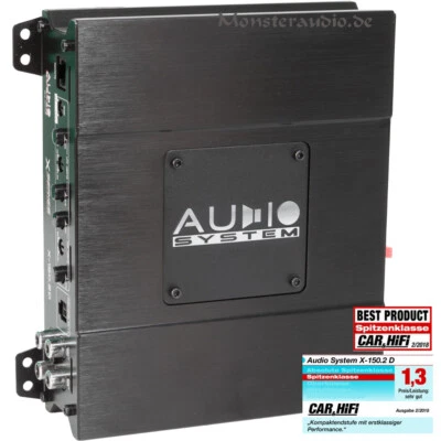 AUDIO SYSTEM 2-Kanal-Verstärker 2x150/250 Watt/RMS Auto PKW Endstufe X-150.2D - Bild 1 von 2