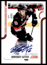 2011-12 Score Signatures Brandon Sutter Auto Carolina Hurricanes #96