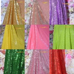Gold/navy Blue/RedPink 4FT(125cm)width Sequin Fabric Material By Half Yard Dress