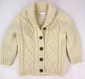 Hanna Andersson Baby Size 80 18 24 M Cable Knit Cardigan Sweater Shawl Collar - Picture 1 of 6