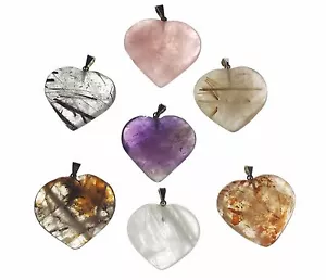 Valentine's Day, Birthday Gift Love Heart Crystal Pendant Healing Quartz Crystal - Picture 1 of 12