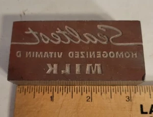Vintage Netal Sealtest Molkerei Werbung Buchdruck Druckblock - Bild 1 von 2