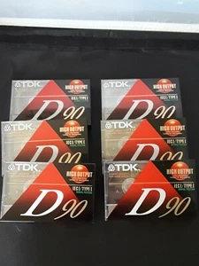 New TDK Dynamic Cassette High Output Set Of 6 Tapes D90 - Picture 1 of 2