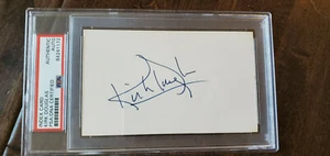 KIRK DOUGLAS SIGNED 3X5 INDEX CARD SPARTACUS CHAMPION BAD & BEAUTUFUL PSA DNA - Picture 1 of 1