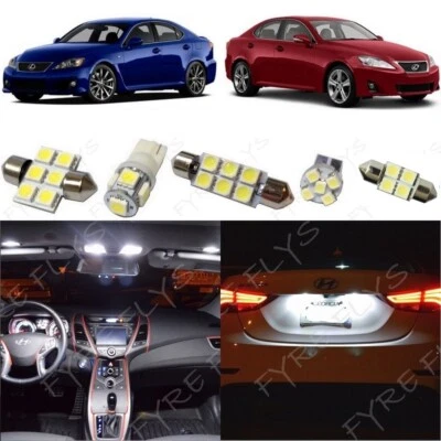 Paquete interior de 14 luces LED blancas para Lexus IS250 IS350 ISF 2006-2013 + herramienta Foto 1 de 4