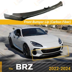 Front Bumper Cover Lip Spoiler Replacement Carbon Fiber Fits Subaru BRZ 2022-24 - Picture 1 of 12