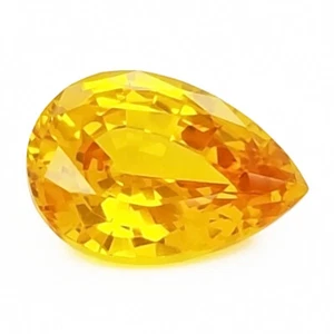 Lote de 4 piedras preciosas en forma de pera de zafiro amarillo cultivado en laboratorio 10 mm x 7 mm al por mayor - Imagen 1 de 1