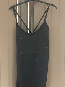 little black dress Swarovski Crystals Size 8 Brand New RRP £32 F&F - Picture 1 of 7