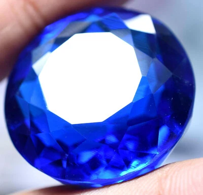 Lab Created 74.30 Ct Beautiful Blue Tanzanite Top Quality GGL Certified Gemstone - Image 1 of 3