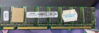 Hyundai 128MB PC100-222-620 SDRAM HYM7V75A1601 PC Desktop Memory RAM - Image 1 of 3
